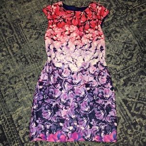 Vince Camuto Ombré Floral Scuba Sheath Dress